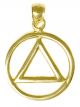 05-1 12 step recovery AA 14k Gold Pendant